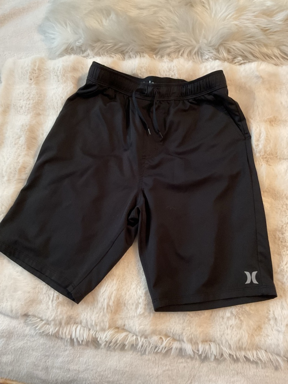 Hurley Boy’s  Black Performance Drawstring Shorts-XL 18/20